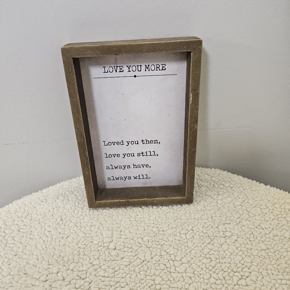 Other - Brown Wooden Love Quote Frame